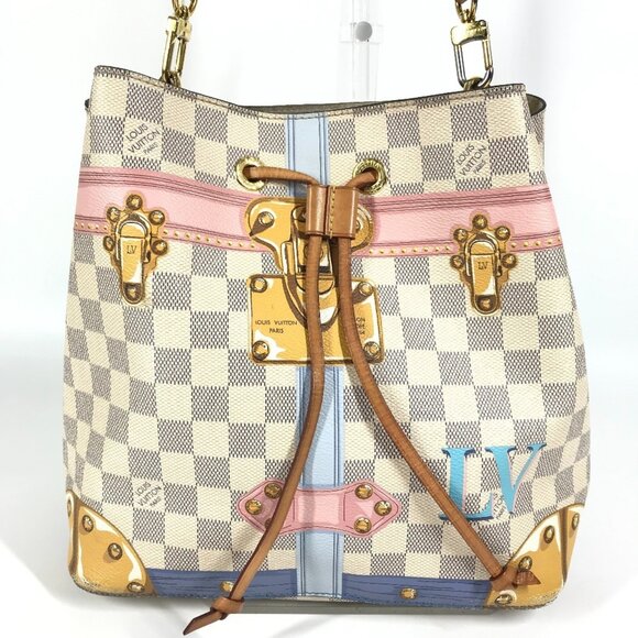 LOUIS VUITTON N41066 Damier Azur Summer Trunk NeoNoe Bag, 2-Way Crossbody Dra... - Picture 12 of 16